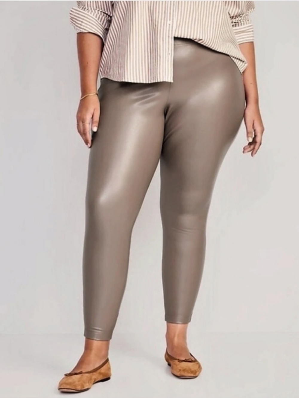 Old Navy High-Waisted Faux-Leather Fashion Ankle Leggings Ankle Leggings 4X